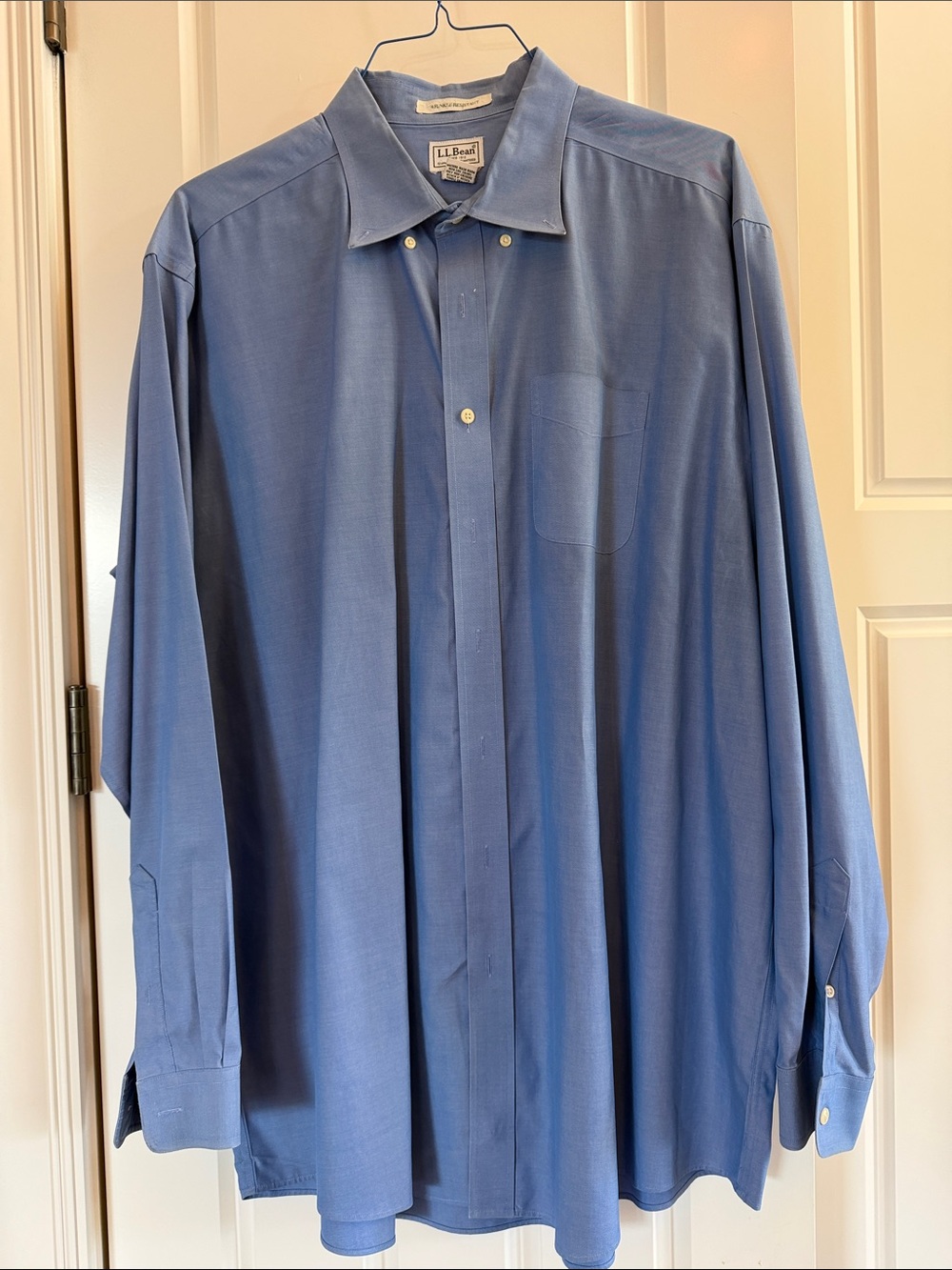 L.L. Bean Men’s Light Blue Long-Sleeve Button-Up Shirt